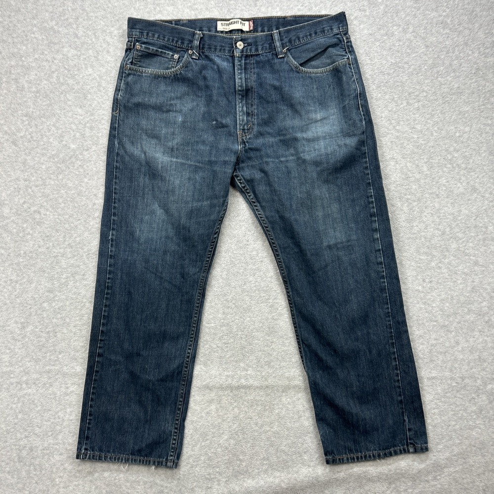 Levis 505 Jeans Mens 40x30 Blue Denim Pants Straight Fit American Distressed Y2K